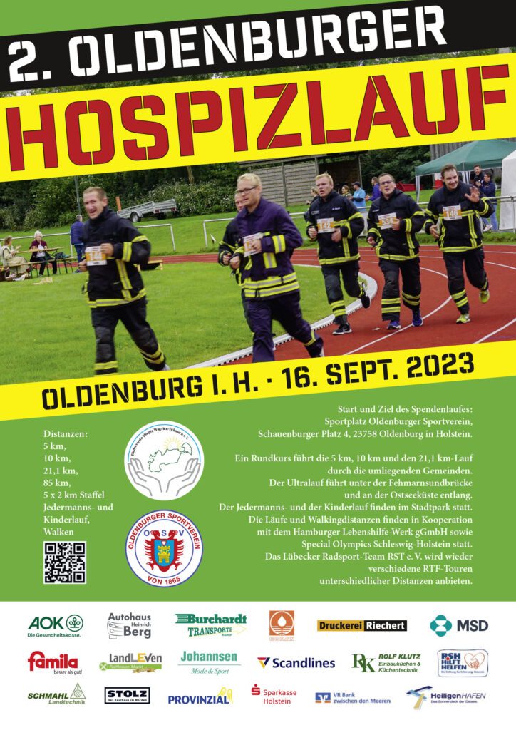 Plakat zum 2. Oldenburger Hospizlauf 2023