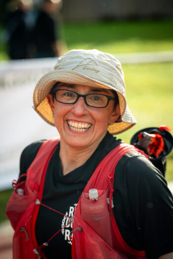 Ultraläuferin Tanya Ostapenko im Ziel der 85km