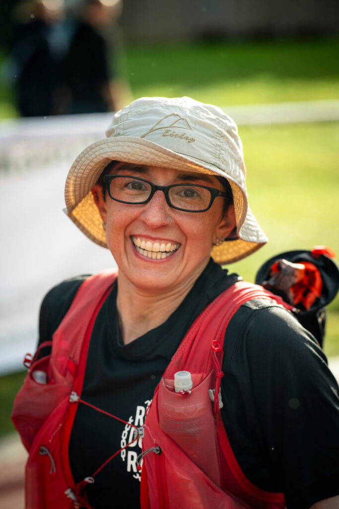 Ultraläuferin Tanya Ostapenko im Ziel der 85km